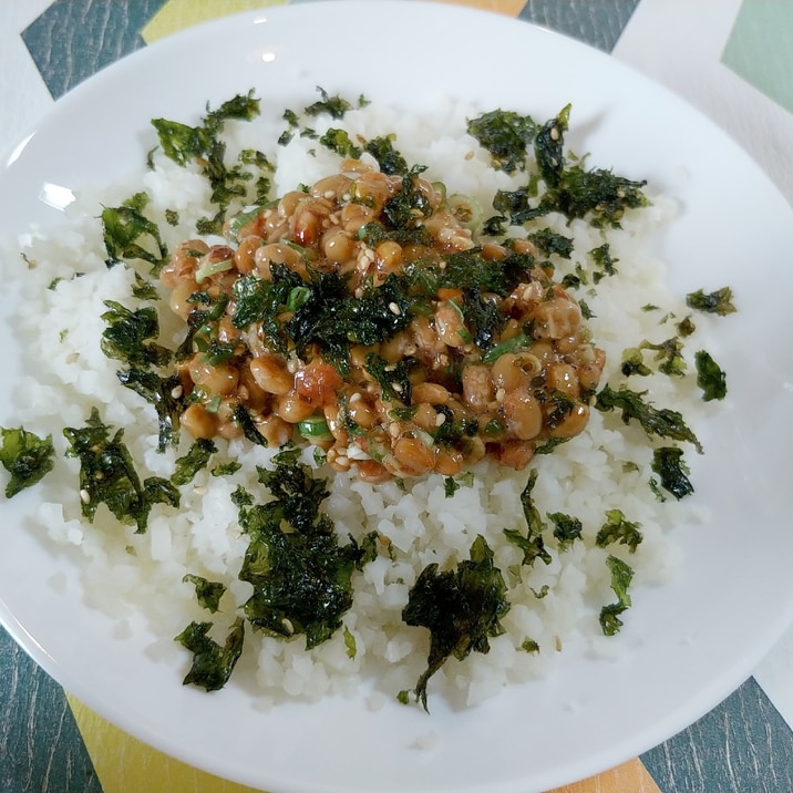 糖質カット!カリフラワーライスの納豆ご飯!